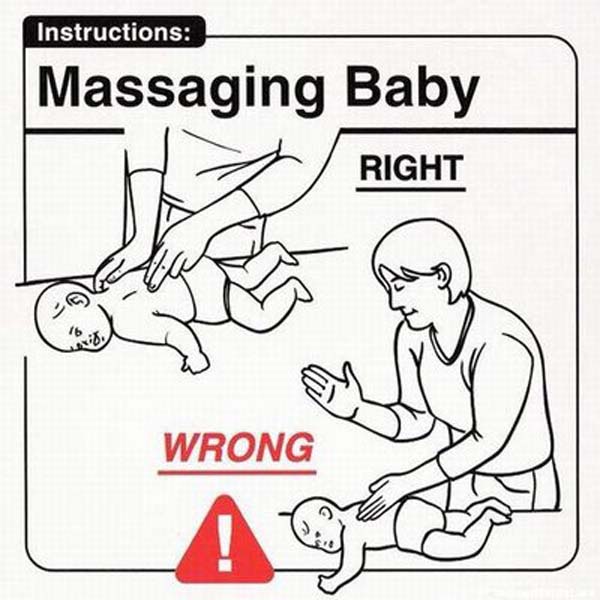 safe baby handling tips - Instructions Massaging Baby Right Wrong