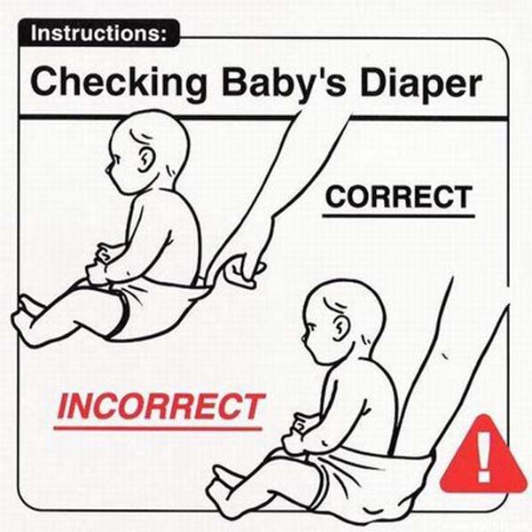 childline gibraltar - Instructions Checking Baby's Diaper Correct Incorrect