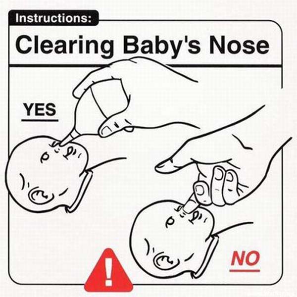 safe baby handling tips - Instructions Clearing Baby's Nose Yes No
