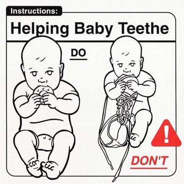 safe baby handling tips - Instructions Helping Baby Teethe Do Don'T