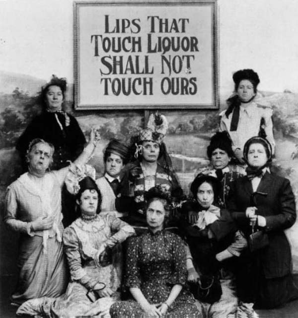 A prohibition and anti-saloon league sign, speaking out against liquor.
