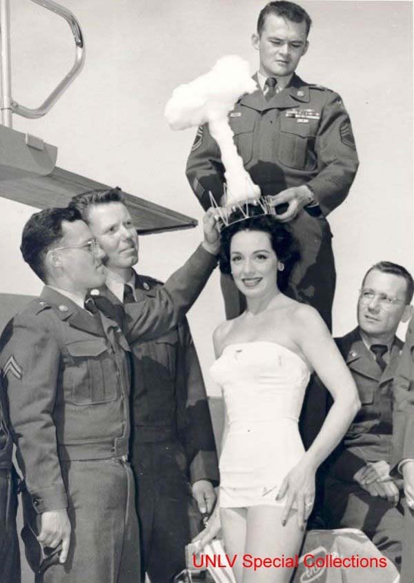 The winner of the Miss Atomic Bomb pageant is crowned - 1950.