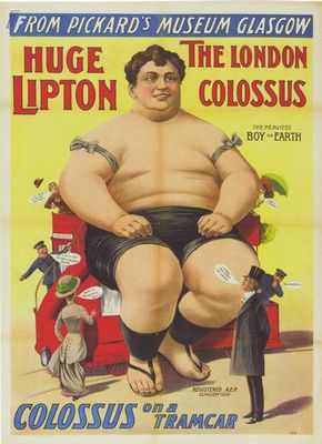 vintage circus poster freak - From Pickard'S Museum Glasgow Huge The London Upton Colossus Boy Earth Colossus "Tramcar
