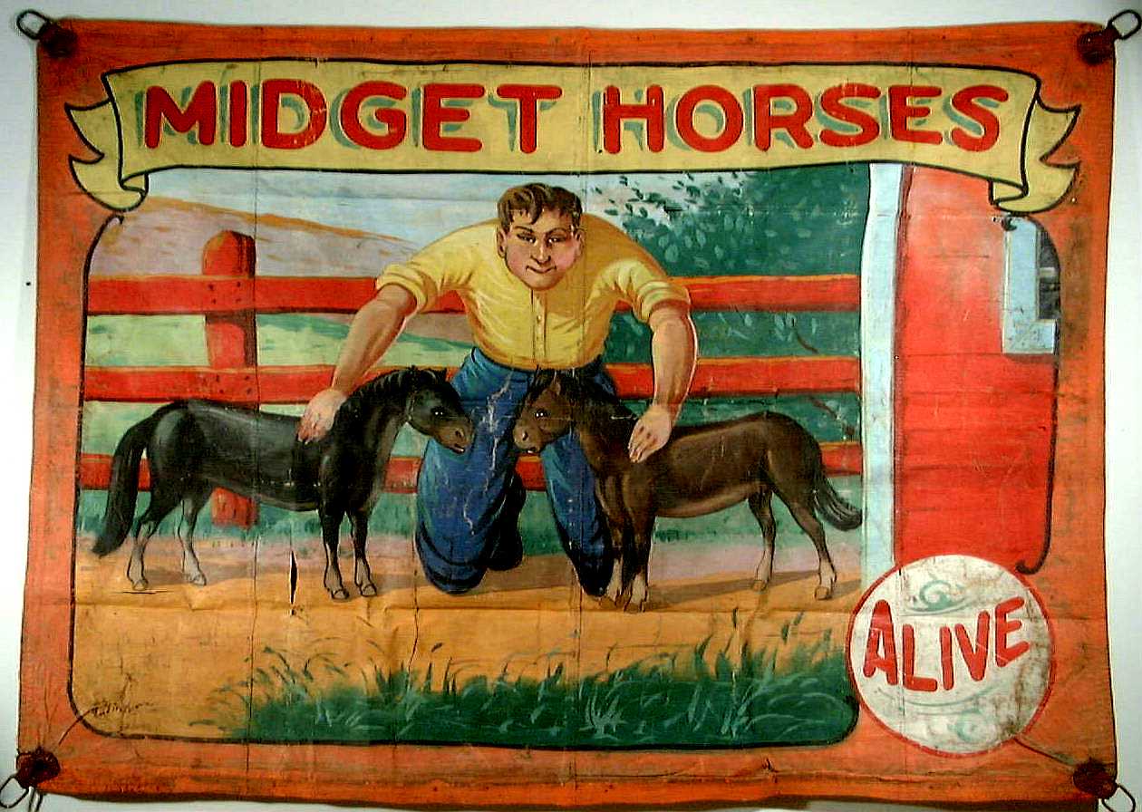 circus sideshow posters - Hmidget Horses Alive