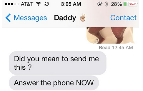 College Girl Accidentally Sends Nude To Her Dad