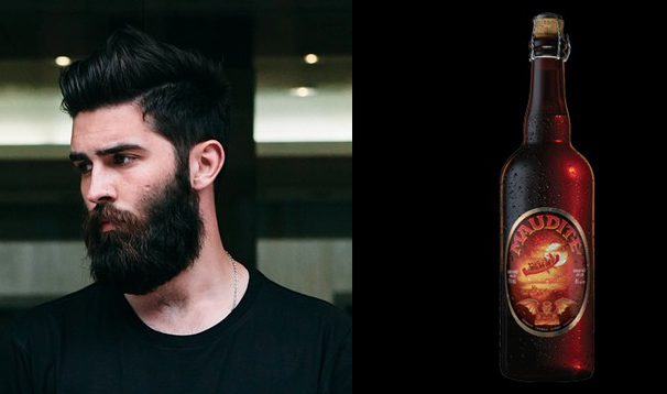 The Unibroue Maudite is a powerful beer for a powerful man. Its a little strong but has a clean finish just like the man who rocks a beard with a lot of heft in the front and a tidy neck.