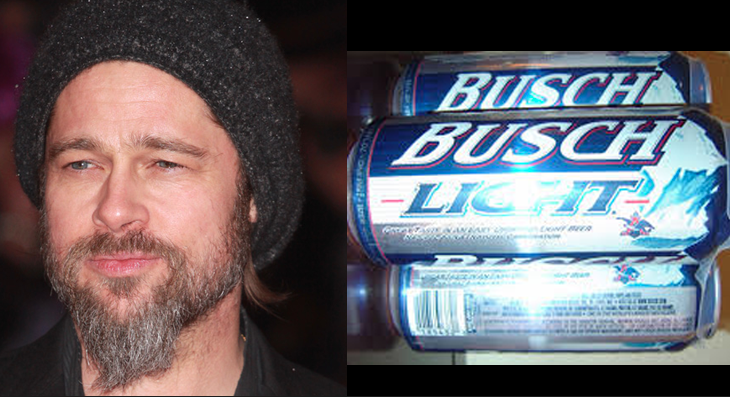 Busch Light is for the man who wants a beard but cant really grow it. Just like Brad Pitt. Zing.