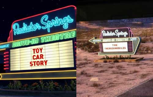 Toy Story and The Incredibles in Cars