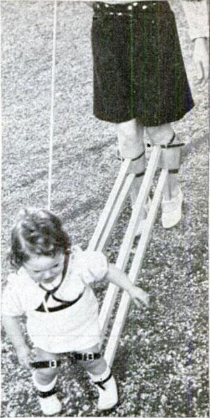1939: Baby Walker. If guiding your child by hand on how to take their first steps feels a little too lovely-dovey for you, this invention could have been the solution. Not only are the child's legs strapped in sync with your own, but a harness and leash allows you to keep them upright From a distance.