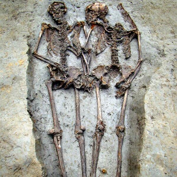 Archaeologists found skeletal remains of a Roman-era couple who have been holding hands for 1,500 years.