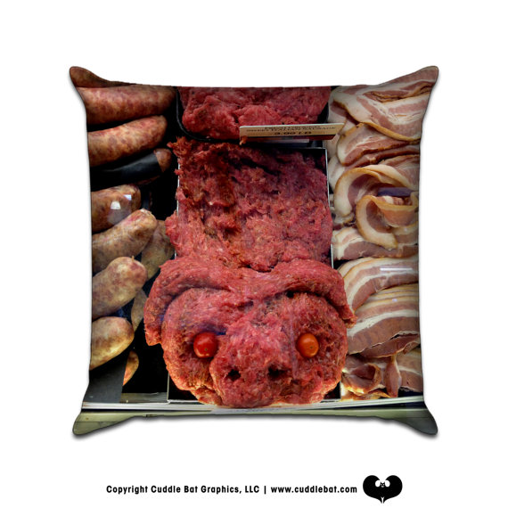 Pig Meat Deli Sculpture Pillow - 35 dollars
