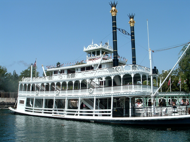 If you ask to pilot Mark Twain's River Boat ride, you are welcomed to the captain's room where you can pilot the ship.