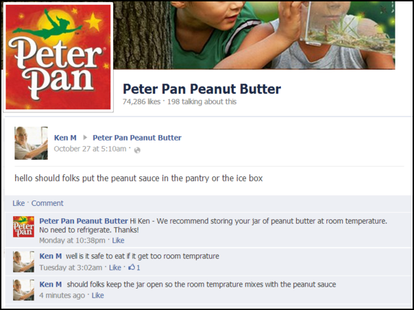 ken m peanut sauce - Peter pan Peter Pan Peanut Butter 74,286 198 talking about this Ken M Peter Pan Peanut Butter October 27 at am hello should folks put the peanut sauce in the pantry or the ice box Comment par Peter Pan Peanut Butter Hi Ken We recommen