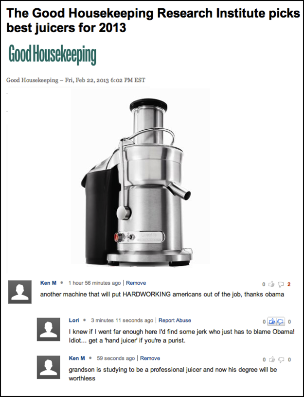 ken m best - The Good Housekeeping Research Institute picks best juicers for 2013 Good Housekeeping Good Ho p ingPr, 6 Pm Est Kont hour 58 Ronove another machine that will put Hardworking americans out of the job, thanks obama Lon. S e conds Report Abuse 