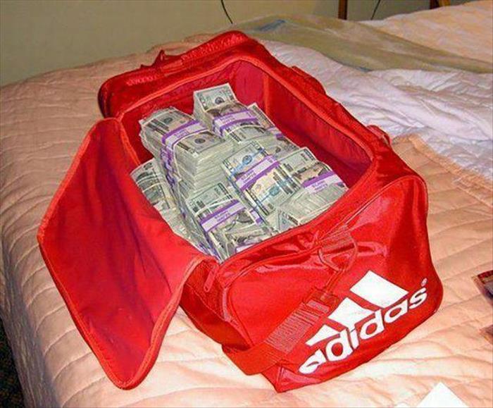 money in adidas bag - adidas