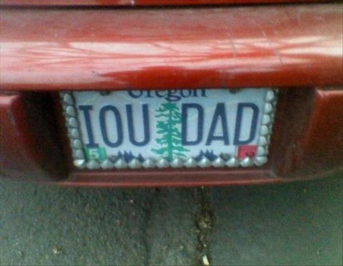Vehicle registration plate - Tou Dad