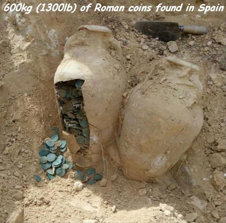 roman coins found - g 13001b of Roman coins found in Spain