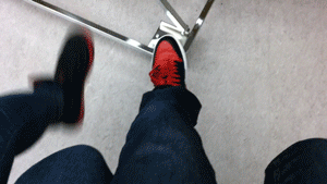 When youre sitting and your feet cant reach the ground