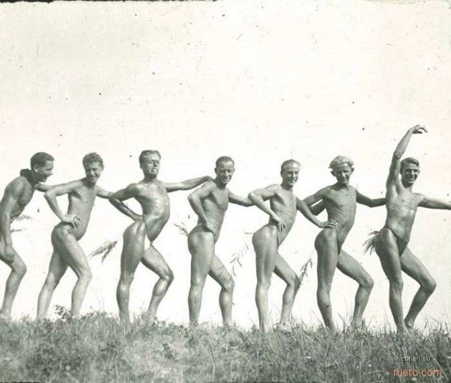 a bunch of naked guys with sticks up in their asses?