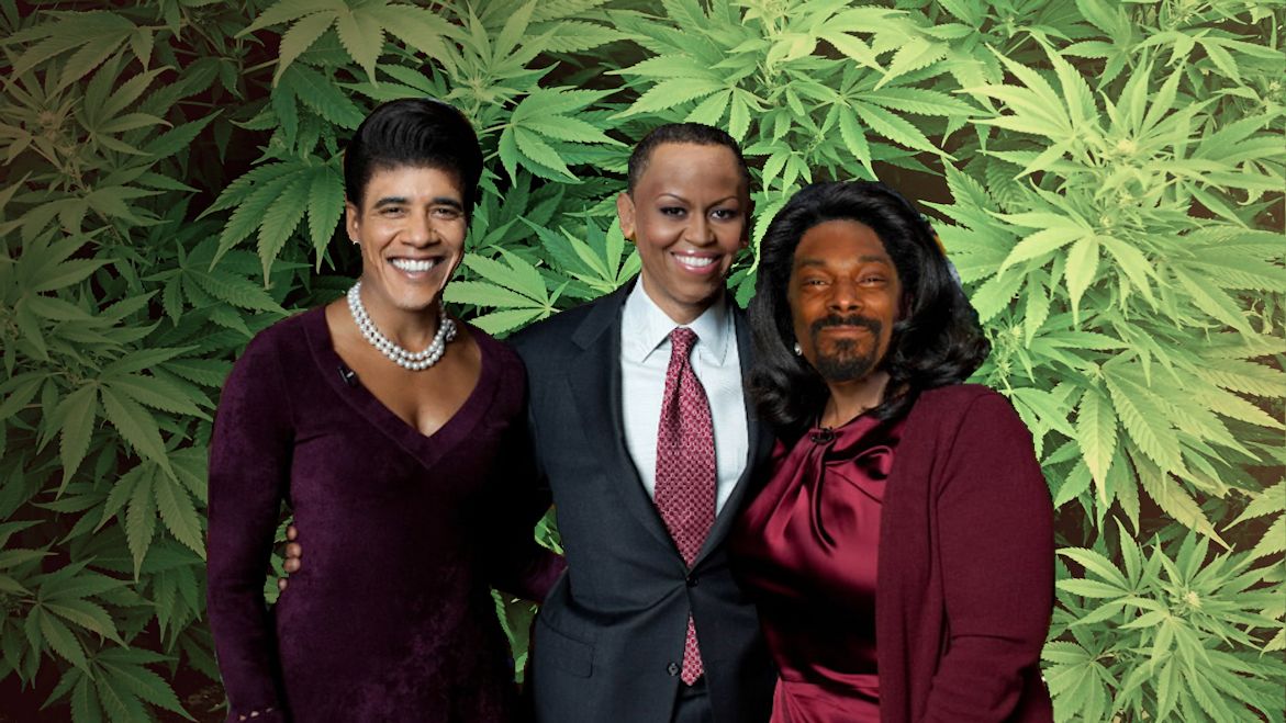 The Obama's enjoy Halloween with Snoop Dog.