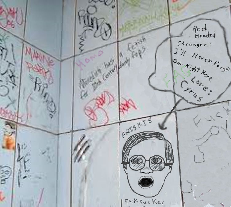 Apparently Cyrus left Bubbles a little note on the wall?
