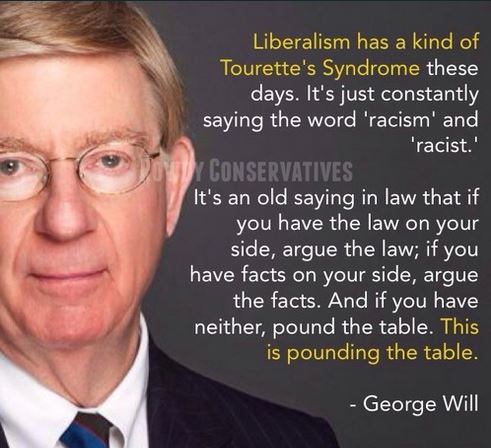 George Will Smacks-Down the Racism Trick.
