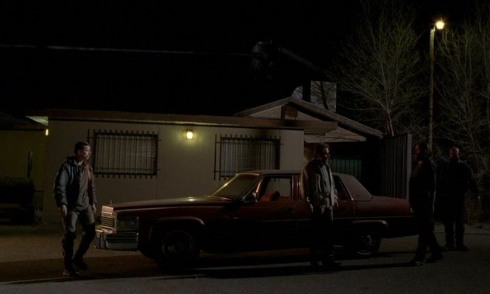 How did Walt know exactly where to park his car inside the neo-Nazi compound? And know the exact level the M-60 would need to be to kill everyone?