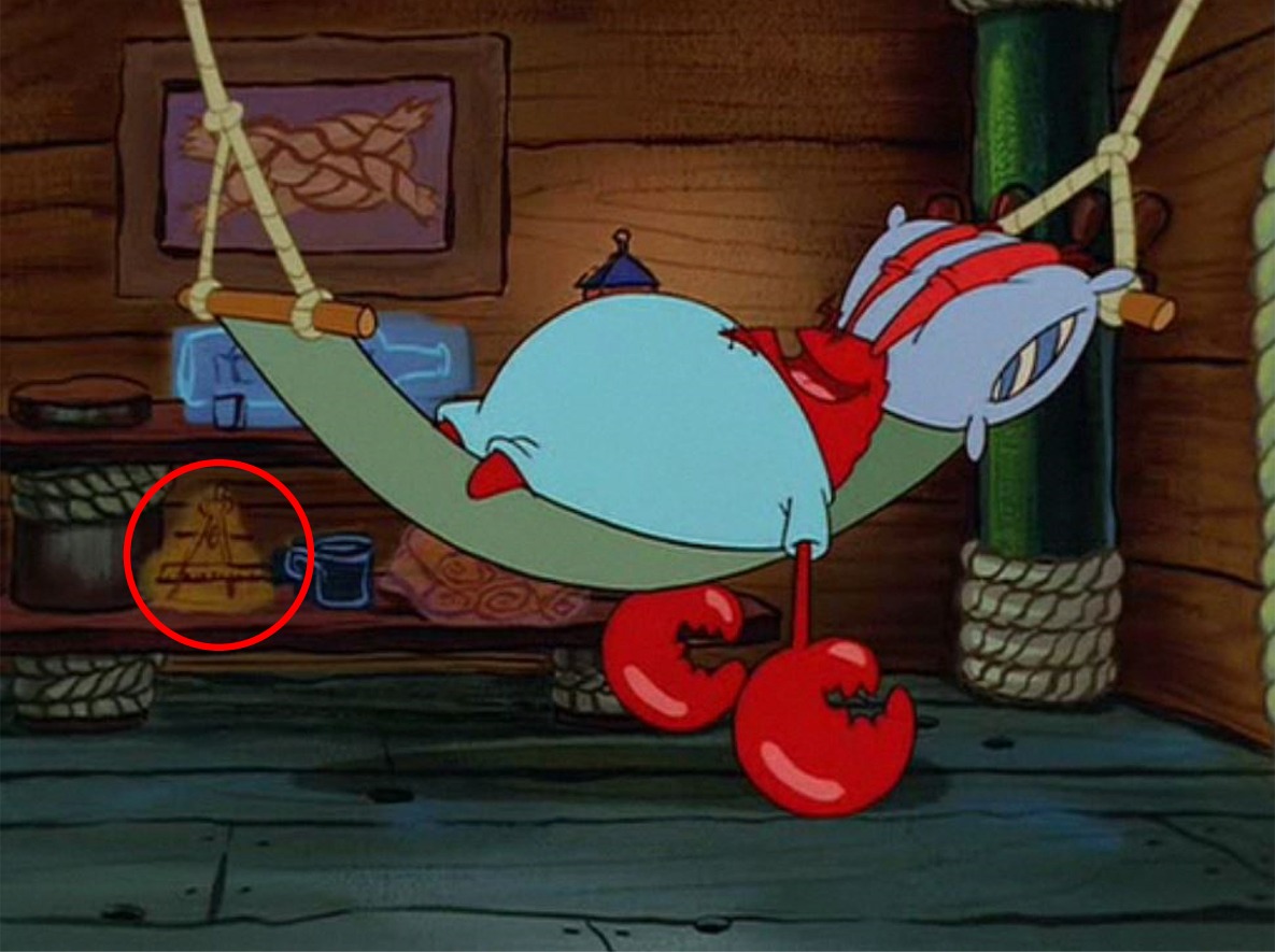 mr krabs going to bed