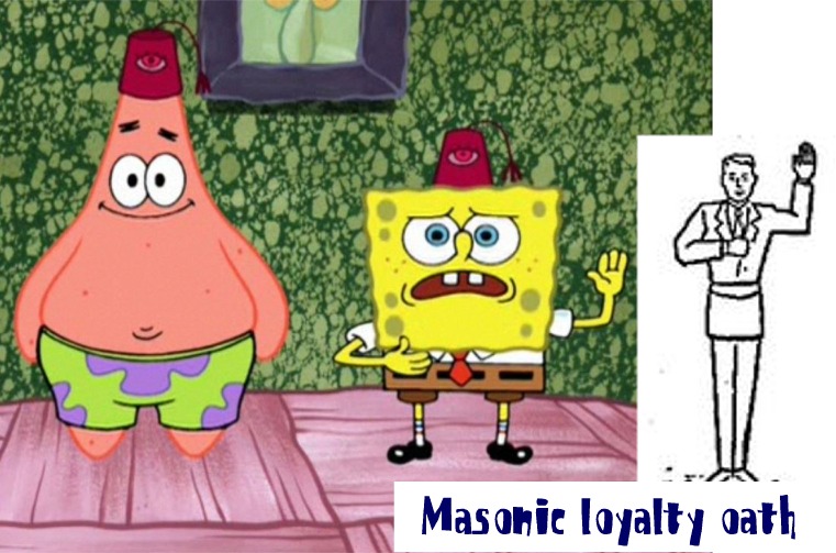 cartoon - Masonic loyalty oath