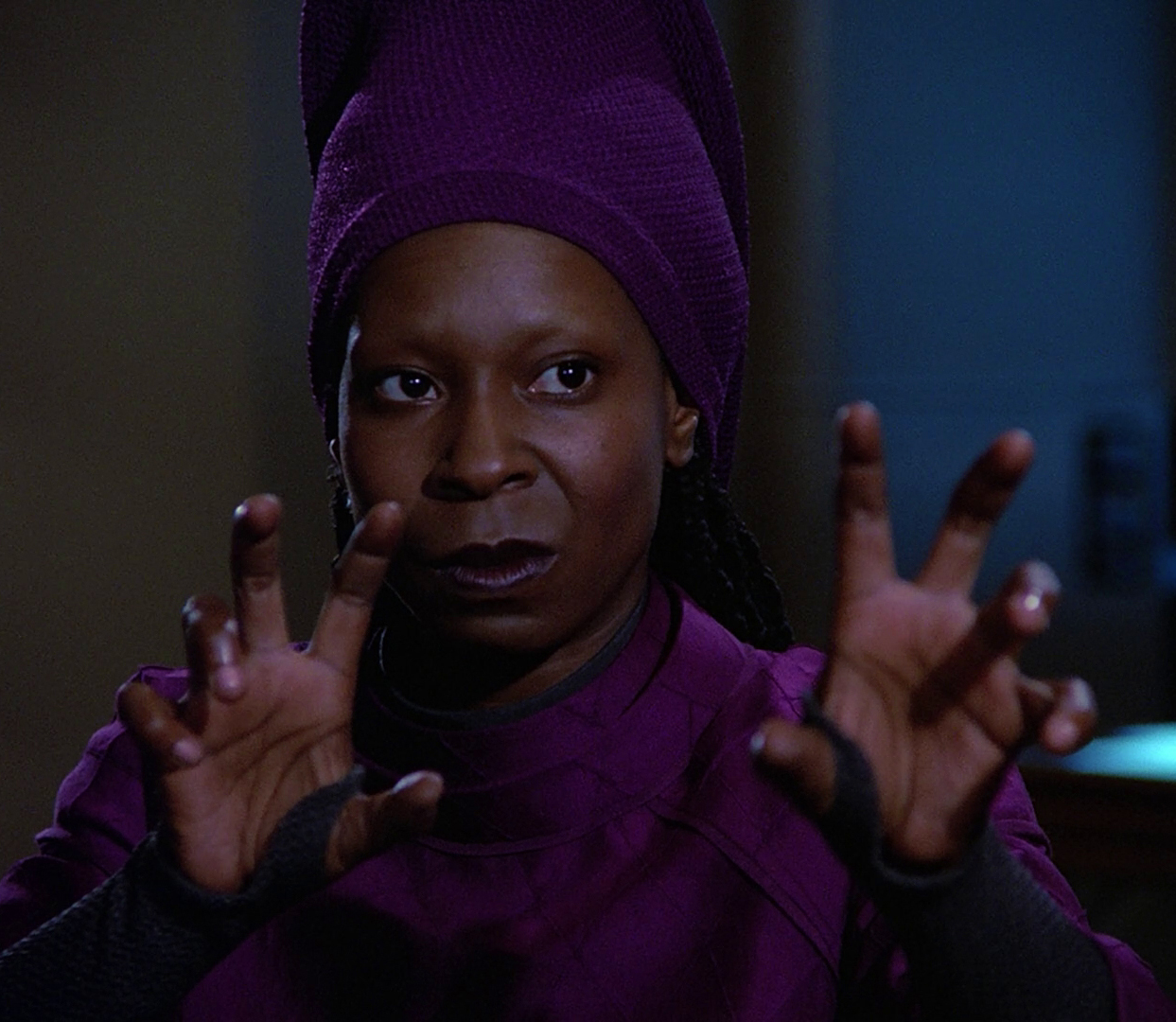 Star Trek TNG: Guinan. This character ranks #1 for all eternity for good reason. 1. It's Whoopi Goldberg, a living hemorrhoid. 2. The ship already has Deanna Troi as an empath. 3. A smug, smart-mouthed bartender? The ship has a replicator! --"Earl Grey, hot." They could have beamed her into deep space, and the staff would sip their synthehol drinks, never mention her name but give each other knowing/approving stares.