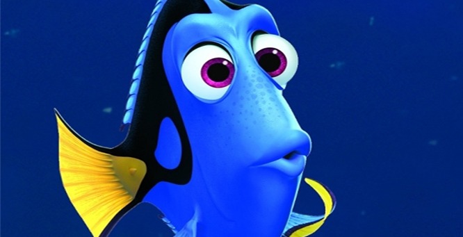 Finding Nemo: Dory. This is a case of Ellen Degeneres needing to play a character, rather than a character needing a voice actress. If you need a movie personality that is scatter-brained, not funny / interesting, or entertaining, why NOT choose the real-life version?