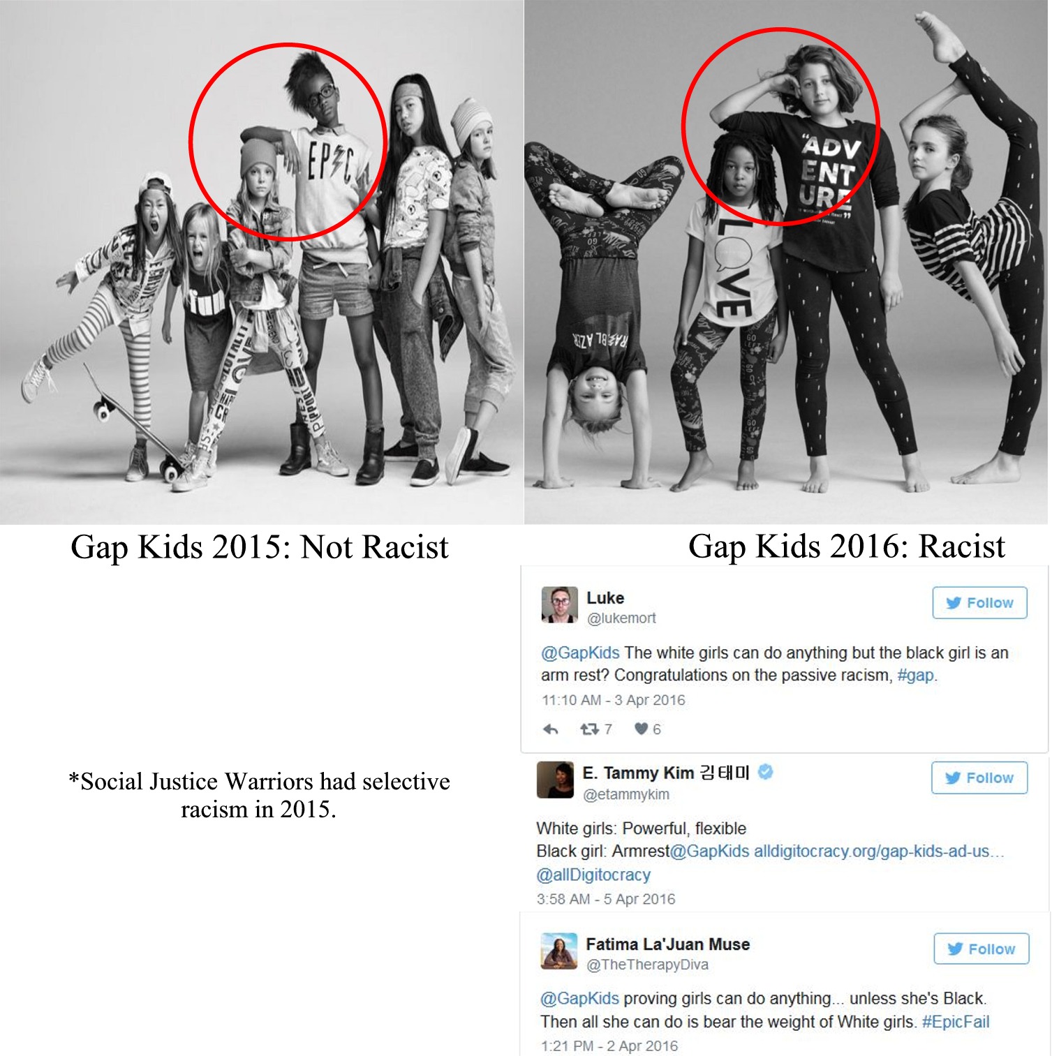 Latest FREAK OUT against GAP-KIDS.