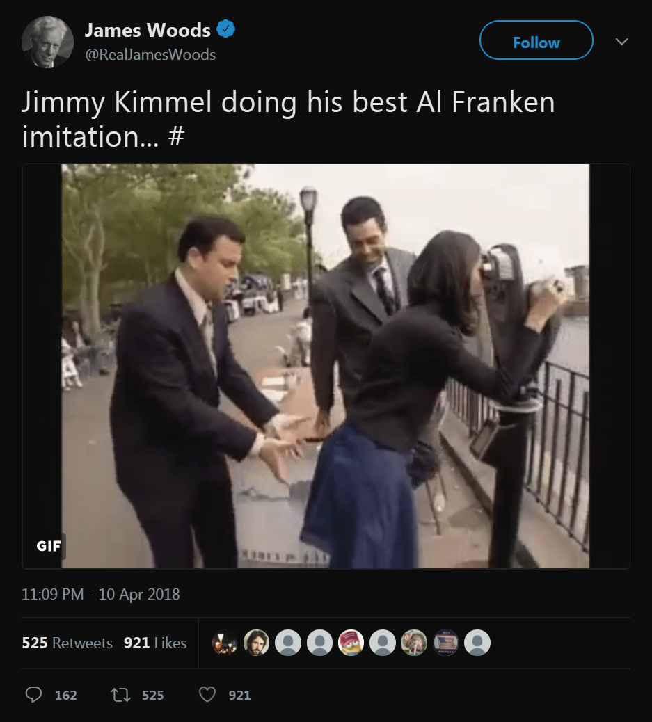 video - James Woods Jimmy Kimmel doing his best Al Franken imitation... # Gif 525 921 1627 525 900009 0 921