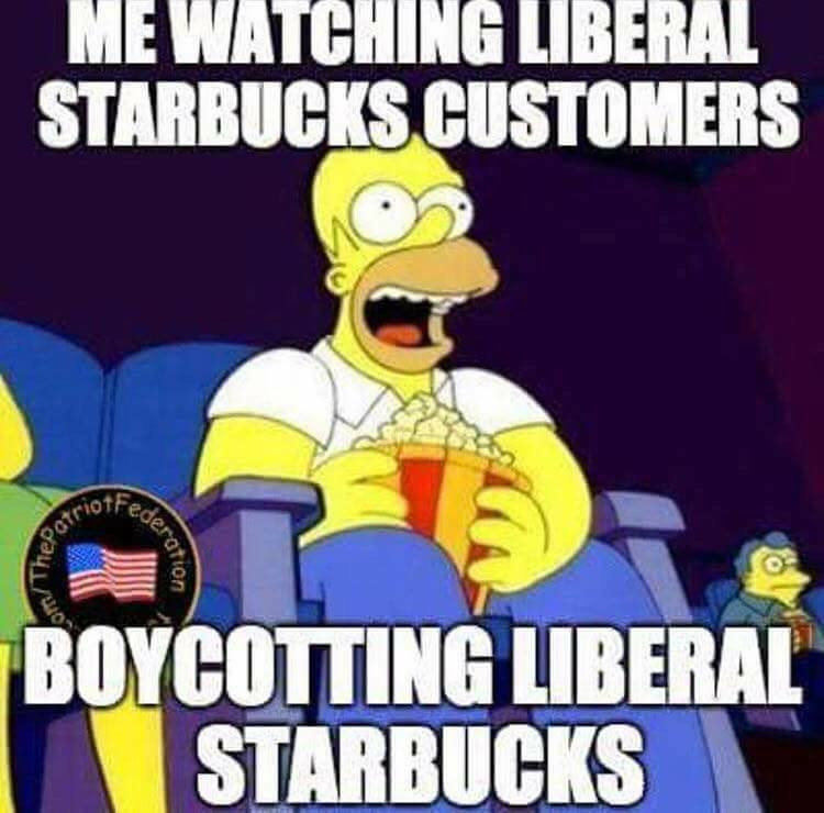 philadelphia starbucks meme - Me Watching Liberal Starbucks Customers Cedero botrios Boycotting Liberal Starbucks