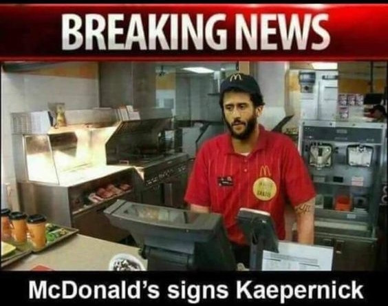 colin kaepernick mcdonalds - Breaking News McDonald's signs Kaepernick