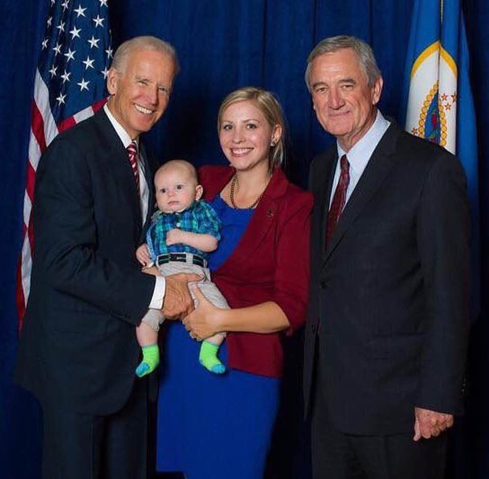 joe biden holding baby -