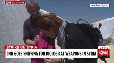 cnn goes sniffing - On Exclusive Northern Syria Live Strike On Syria Cnn Goes Sniffing For Biological Weapons In Syria Cnn