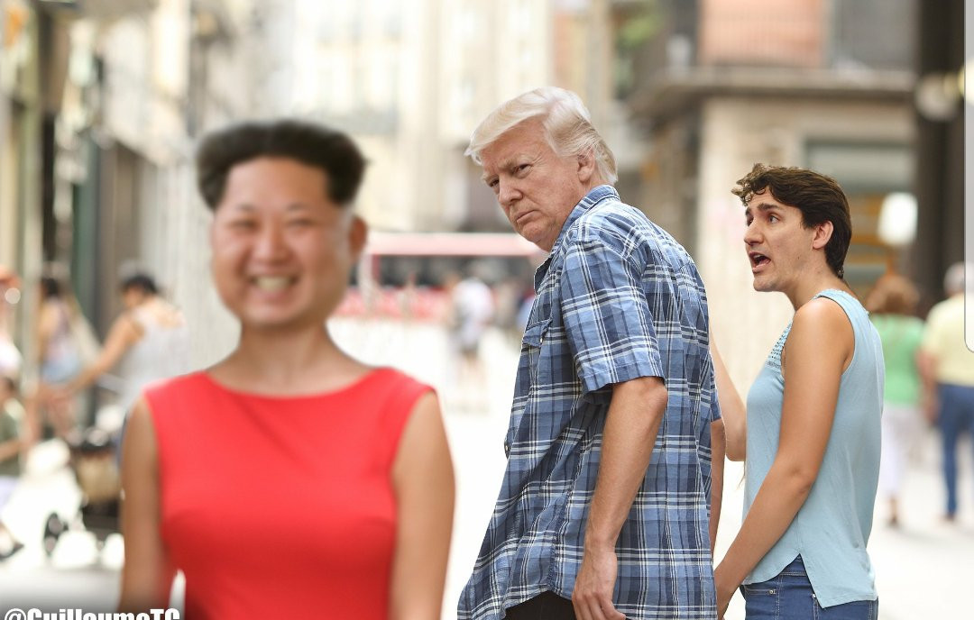 distracted boyfriend meme trump - cuilloumot