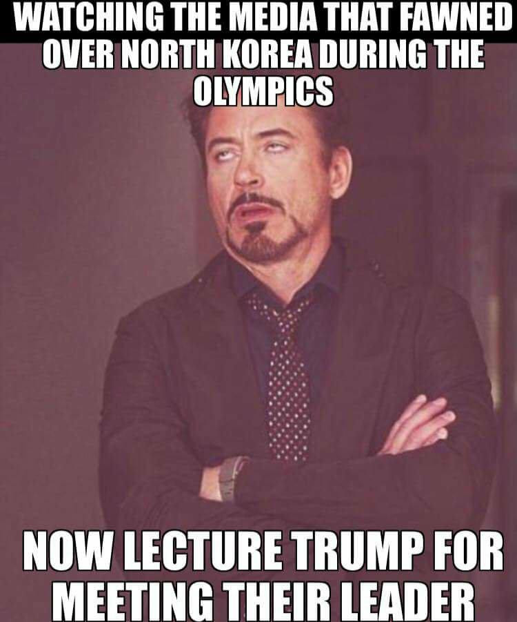 north korea trump meme - Watching The Media That Fawner Over North Korea During The Olympics Now Lecture Trump For Meeting Their Leader