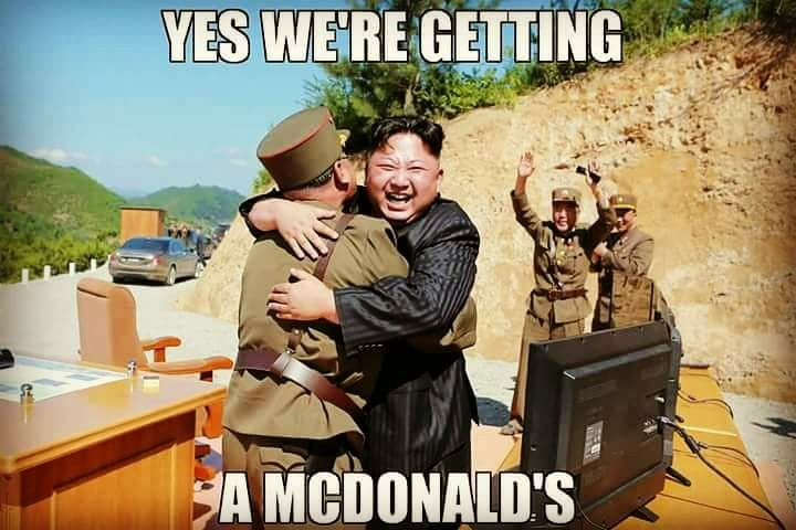 kim jong un celebrating - Yes We'Re Getting Sa Mcdonald'S