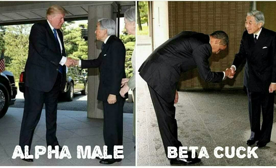 trump meets emperor of japan - Alpha Male Beta Cuck