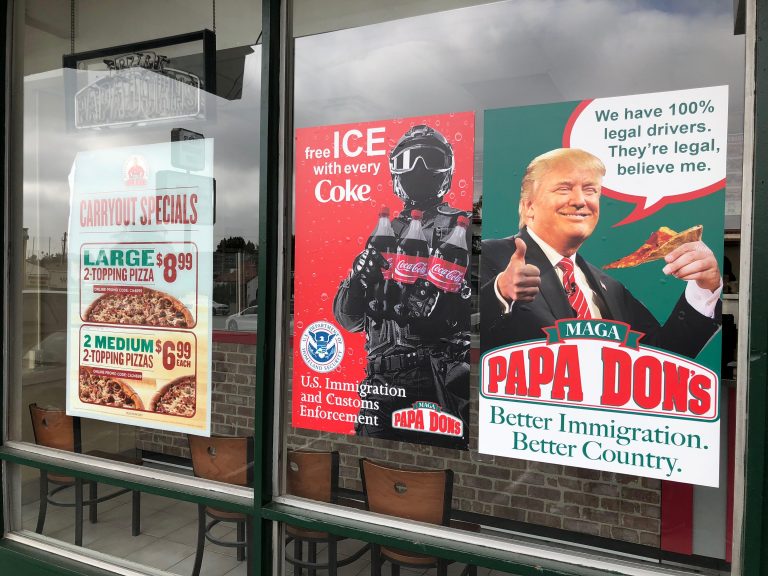 papa johns ice poster - freeICE We have 100% legal drivers. They're legal, believe me. free with every 000 Coke Large $9.99 Ce 2Topping Pizza O Maga 2 Medium$ 99 2Topping Pizzas Ich Papa Dons U.S. Immigration and Customs Enforcement Papa Dos Better Immigr