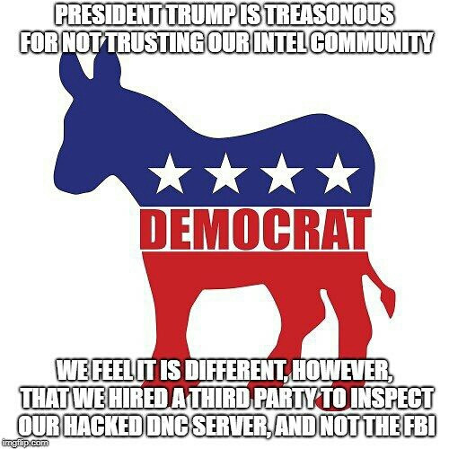 horse - President Trump Is Treasonous For Not Trusting Our Intel Community Democrat We Feel It Is Different, However, That We Hired A Third Party To Inspect Our Hacked Onc Server, And Not The Fbi umgp.com