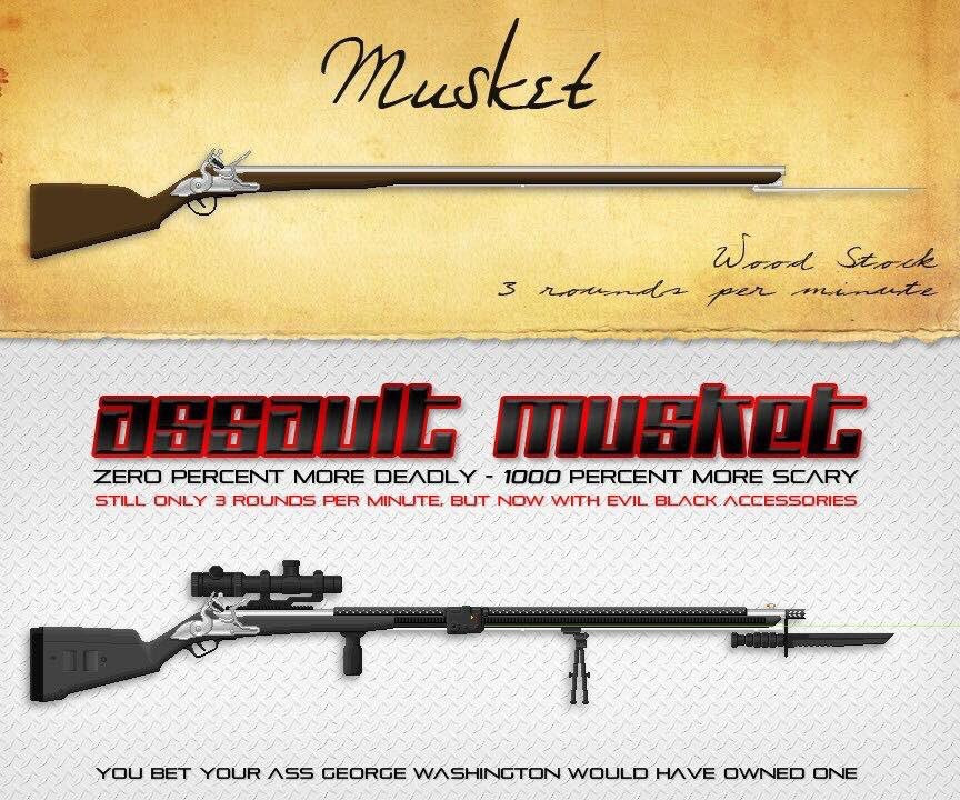 assault musket - Musket Wood Stock 3 rorunze Del mund 1FETTI Zero Percent More Deadly 1000 Percent More Scary Still Only 3 Rounds Per Minute. But Now With Evil Black Accessories You Bet Your Ass George Washington Would Have Owned One