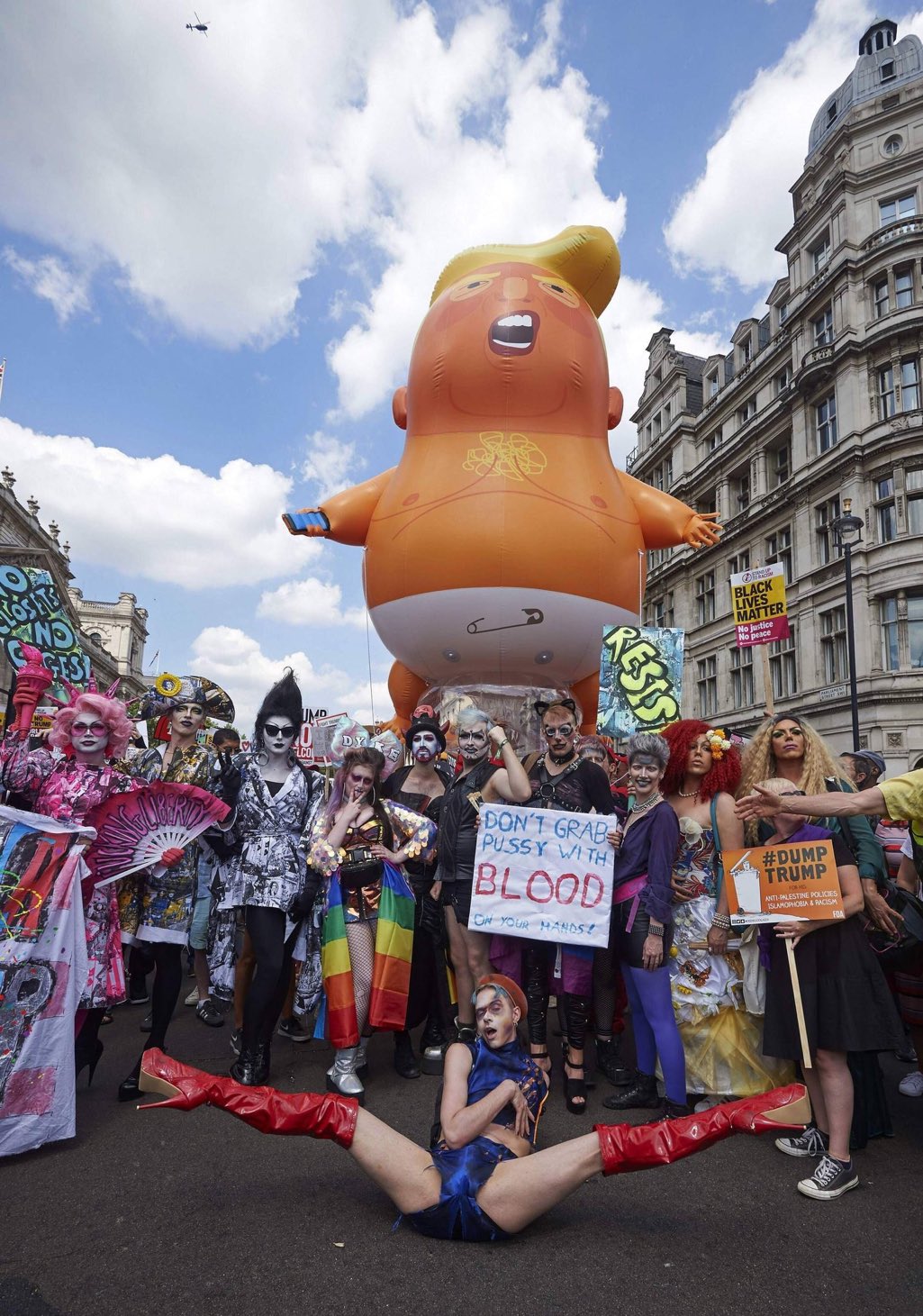 trump balloon gay - Black 0974 Lives . Matter No justice No peace Imd Don'T Grabs Pussy With Blood Trump AntiPalestine Policies Islamophoria & Racism On Your Hands!
