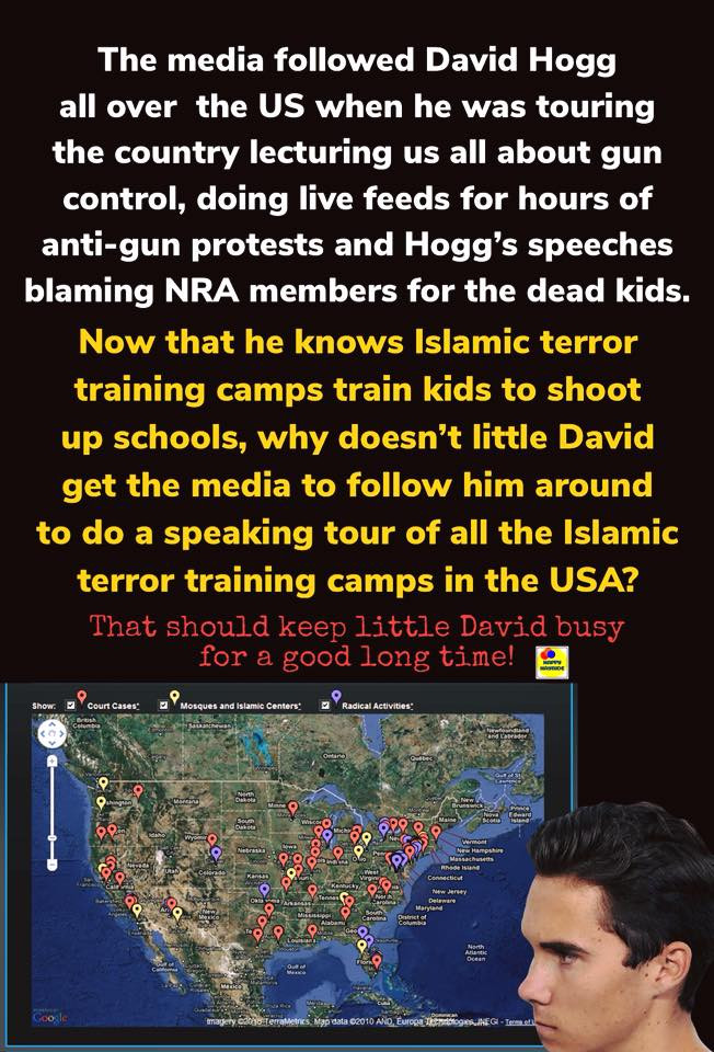 memes - mosque at ground zero - The media ed David Hogg all over the Us when he was touring the country lecturing us all about gun control, doing live feeds for hours of antigun protests and Hogg's speeches blaming Nra members for the dead kids. Now that 