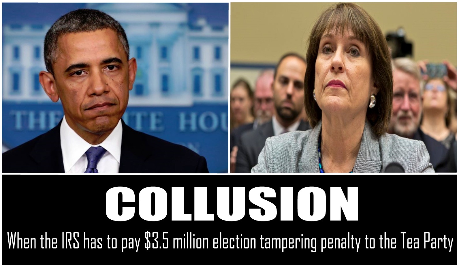 memes - public speaking - Thite Hot Collusion | When the Irs has to pay $3.5 million election tampering penalty to the Tea Party