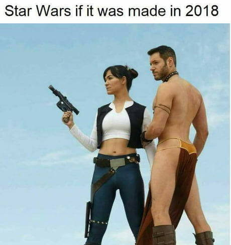 memes - male princess leia - Star Wars if it was made in 2018