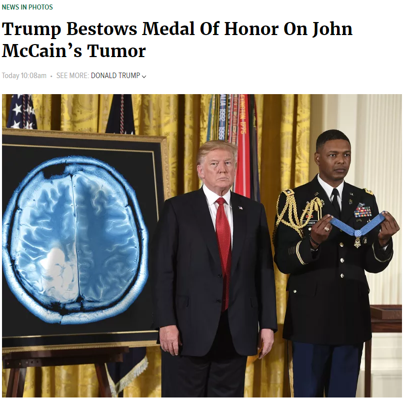 dank john mccain dead meme - News In Photos Trump Bestows Medal of Honor On John McCain's Tumor Today am . See More Donald Trump