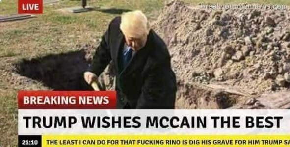 dank logan paul unboxing meme - Live Tealyouronews.com Breaking News Trump Wishes Mccain The Best The Least I Can Do For That Fucking Rino Is Dig His Grave For Him Trump Sa